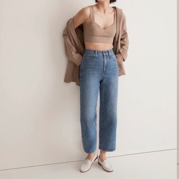madewell the perfect vintage wide leg crop jean in cresslo 25 - Picture 1 of 7